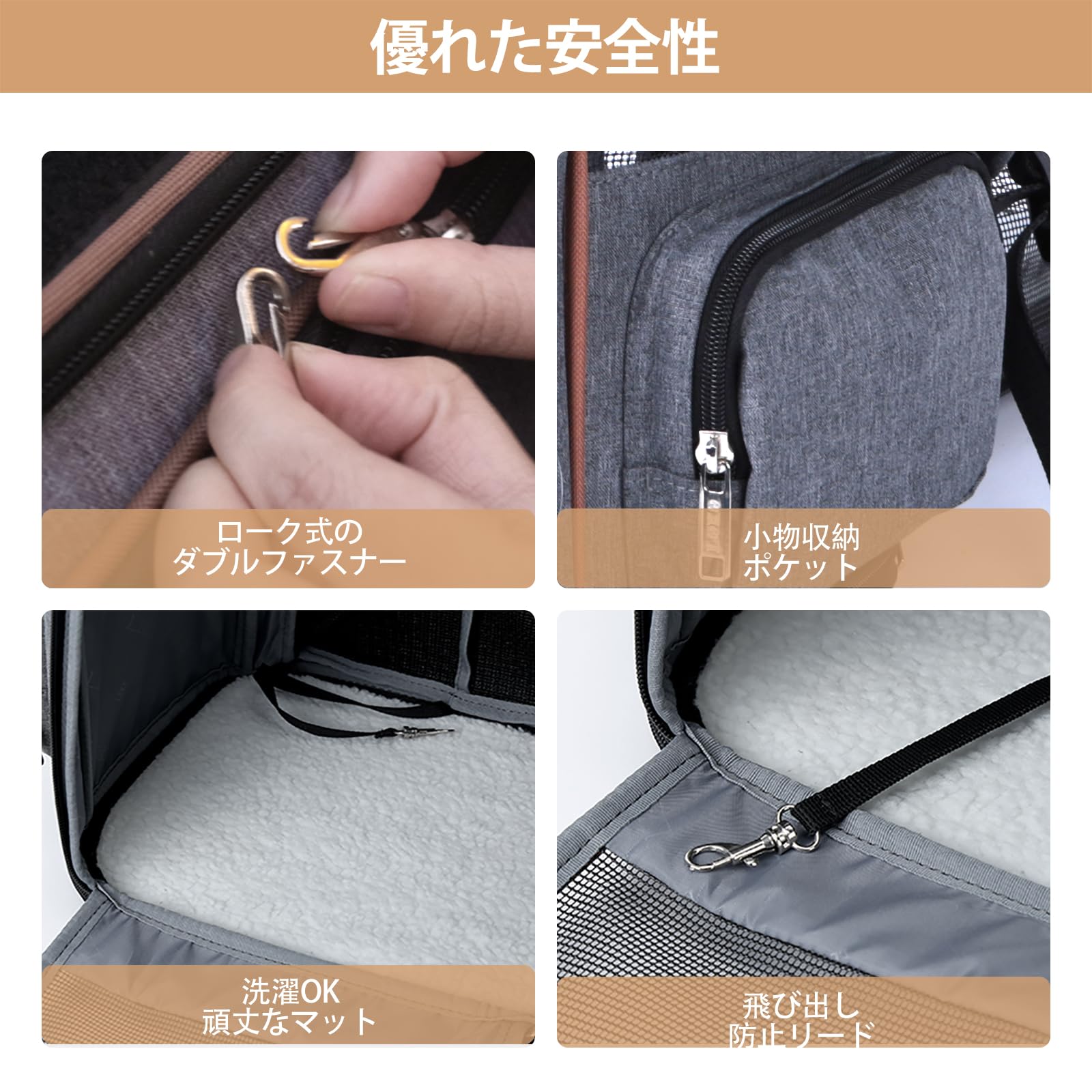 Amazon.co.jp: Lekesky ペットキャリー リュック バッグ 折りたたみ式
