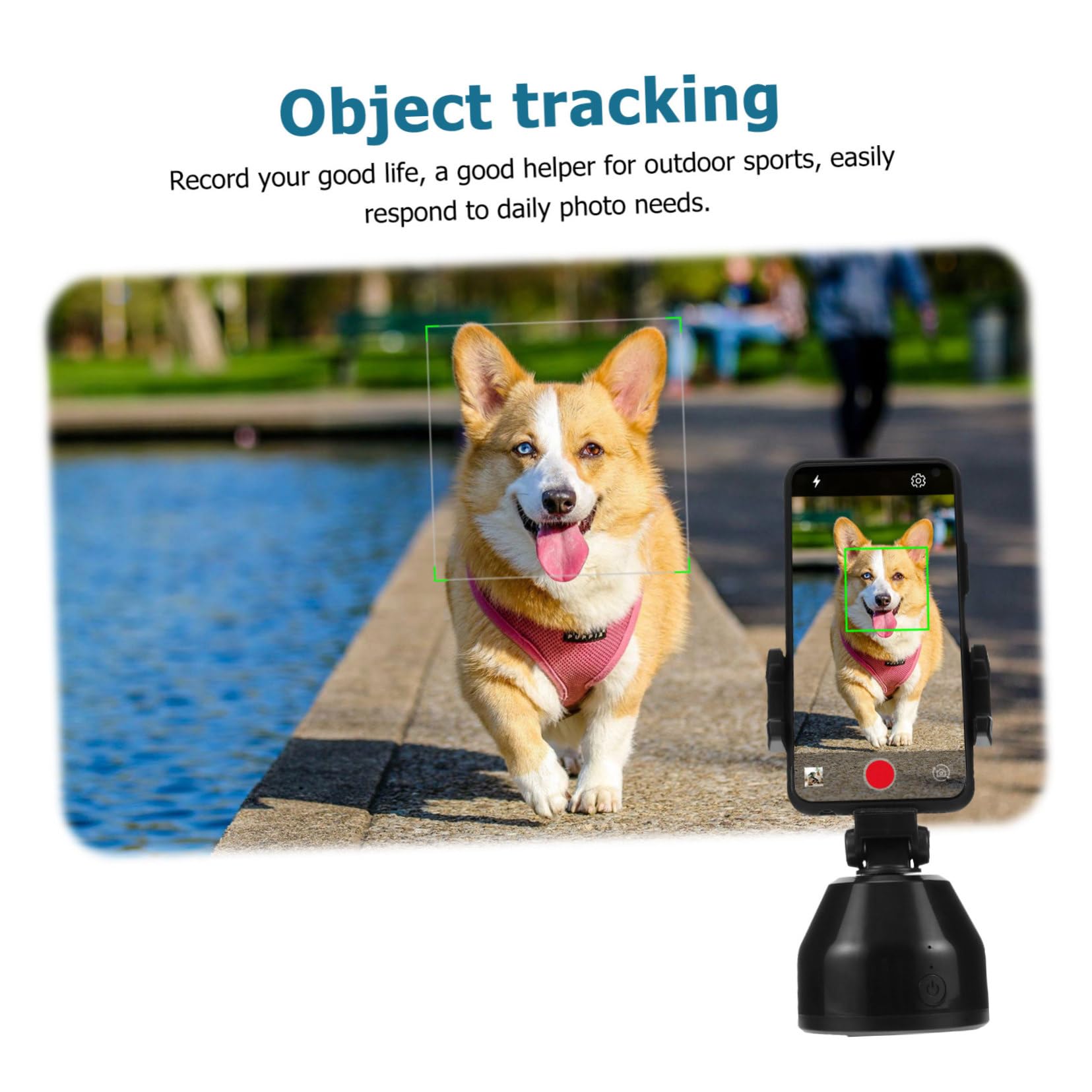 Gimbal per Smartphone Rotazione con Rilevamento per Streaming e Videochiamate Intelligente per Registrazioni e Sport Outdoor