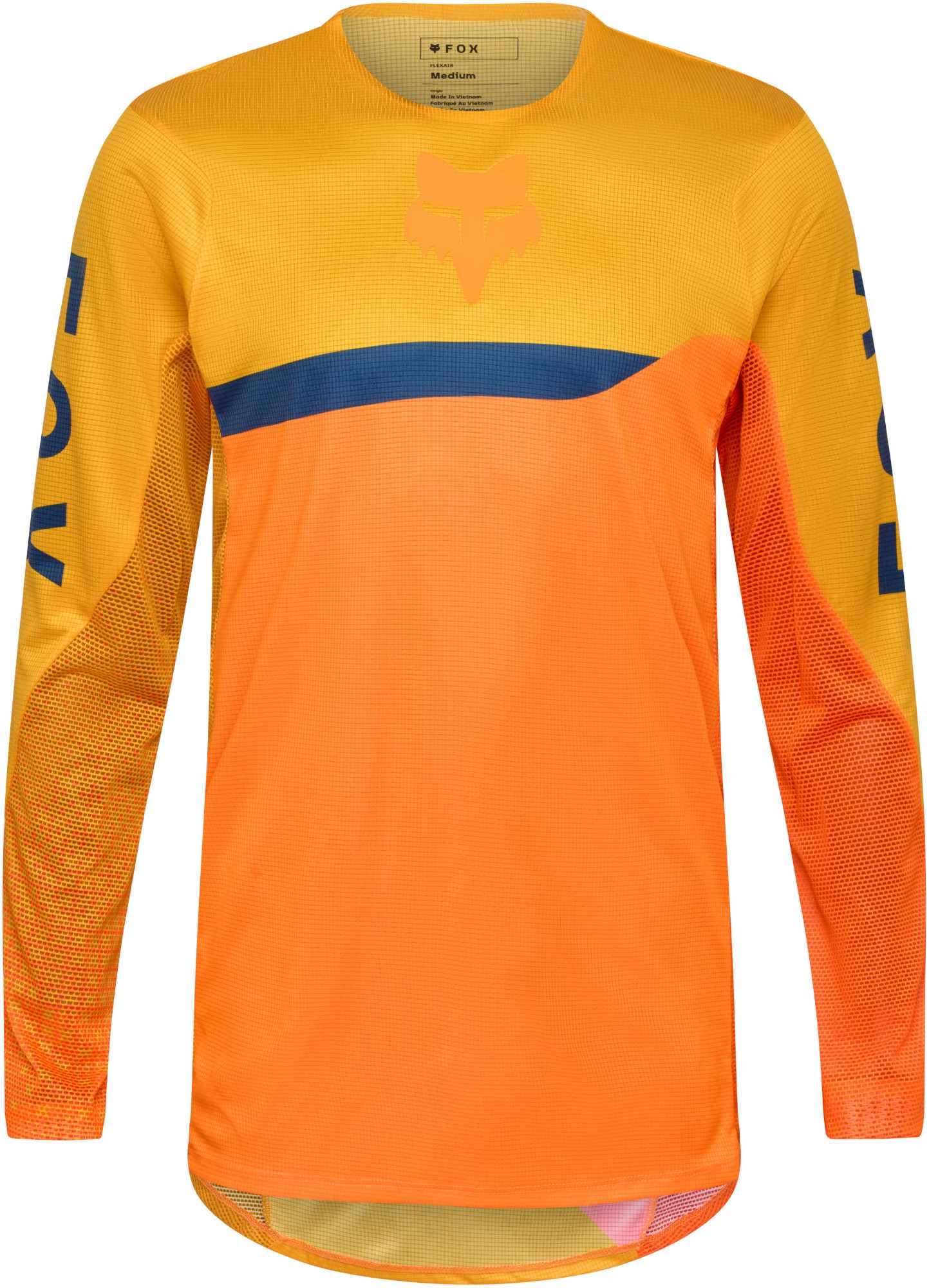 FOX Flexair Fracture Maglia da motocross, giallo/arancione, 2XL