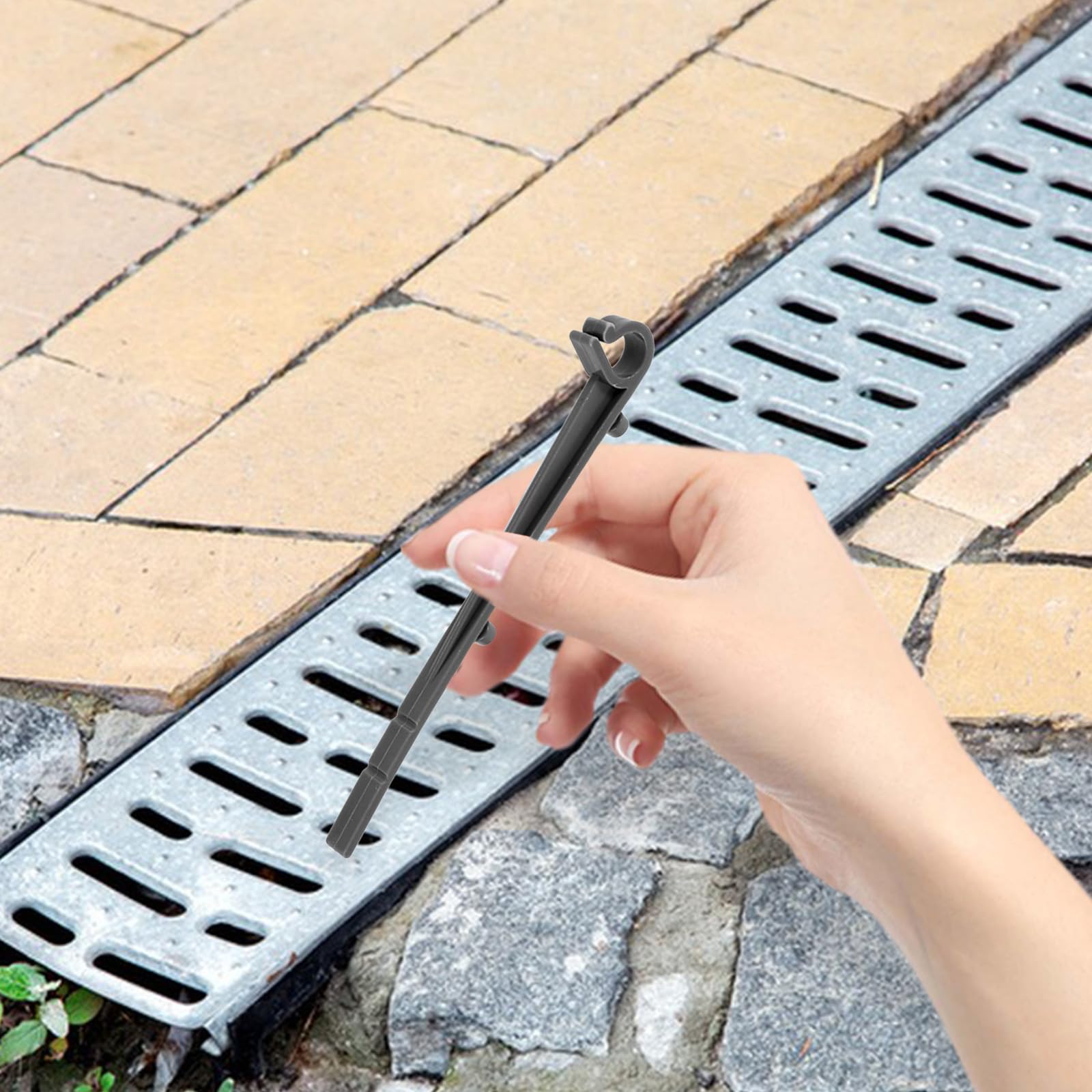 Protector de Canalones de Aluminio y Plástico Fácil de Instalar, Resistente a Deformaciones, Filtro para Drenaje y Malla para Evitar Bloqueos en Exteriores
