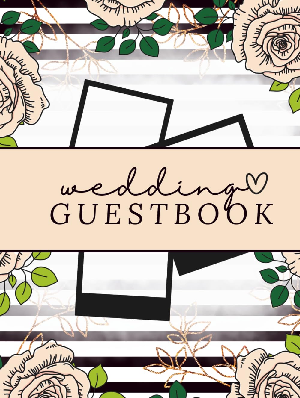 Livre d'or de mariage floral : album photo moderne pour souvenirs