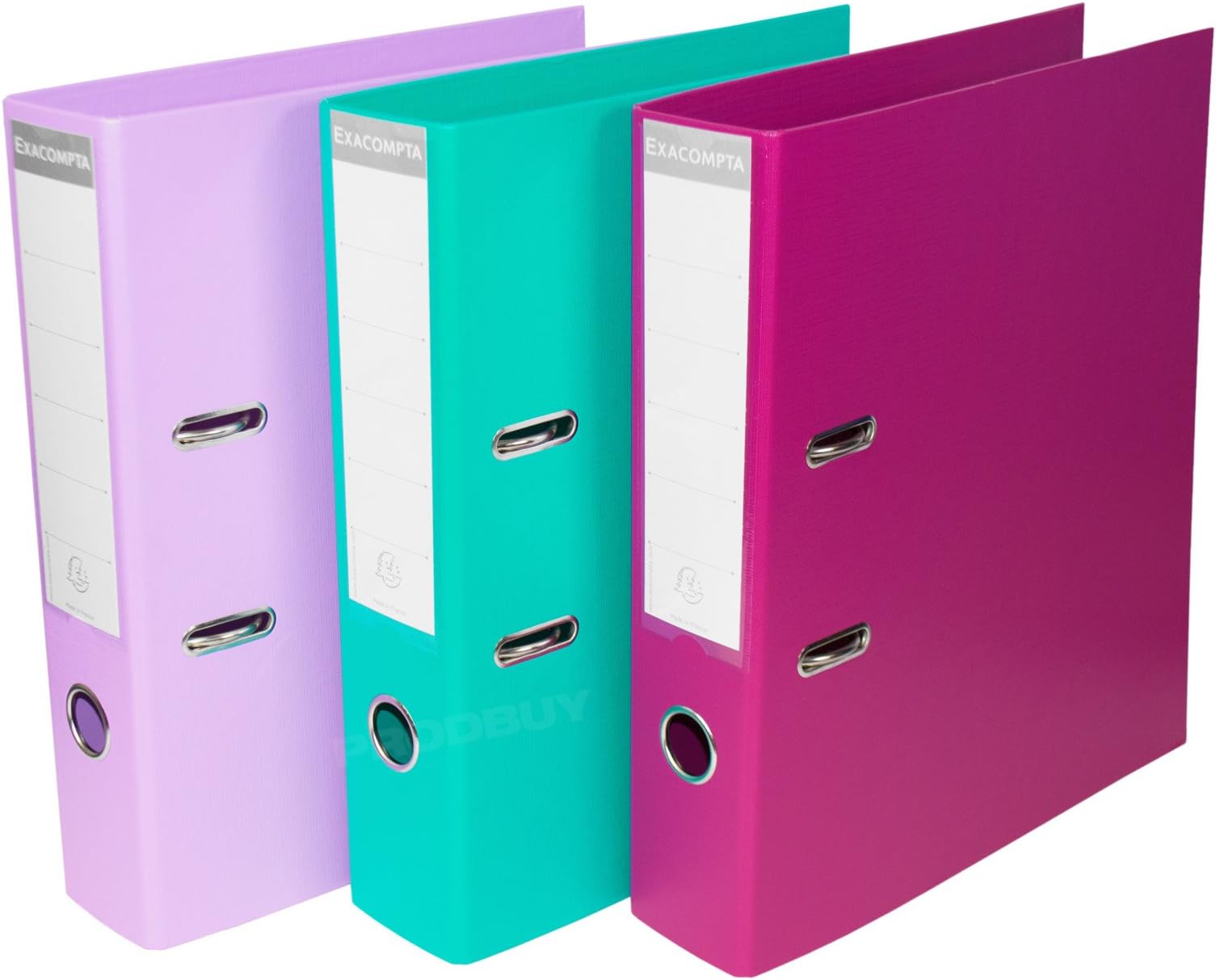 [Pack of 3] Lilac/Teal/Fuchsia A4 Lever Arch Files 70mm Paper Storage Archive Legal Document Folders