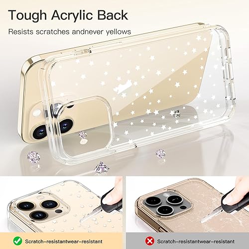 Miniatura 3 de ICEDIO Funda para iPhone 13 Pro Max con protector de pantalla, ajuste delgado, transparente, con diseños de moda para niñas y mujeres, funda