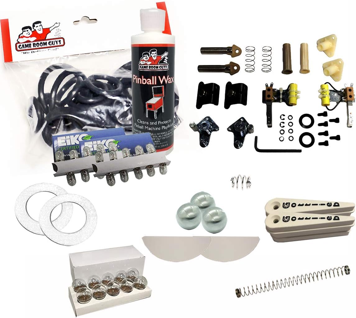 Game Room Guys Black Pinball Premium Maintenance Kit Compatible with Gottlieb Stargate Pinball Machine 1995