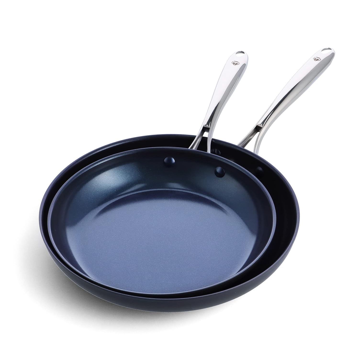 Blue Diamond Cookware Hard Anodized Ceramic Nonstick 10 and 12 Frying Pan Skillet Set PFAS-Free Dishwasher Safe Oven