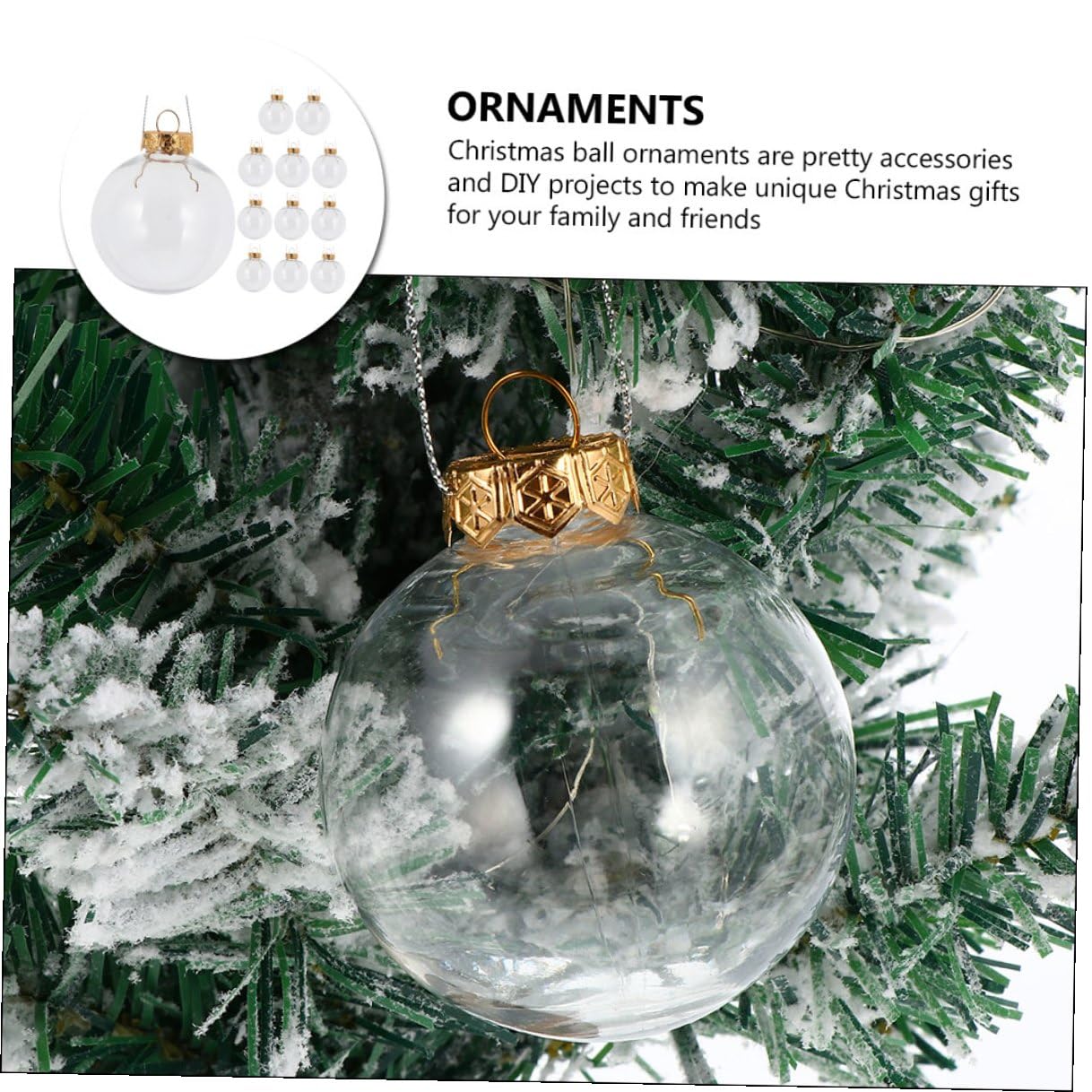 VALICLUD 12 Piezas Adornos de Bolas Navideñas Bolas Colgantes para Árbol de Navidad Decoración Colgante de Navidad Decorativas