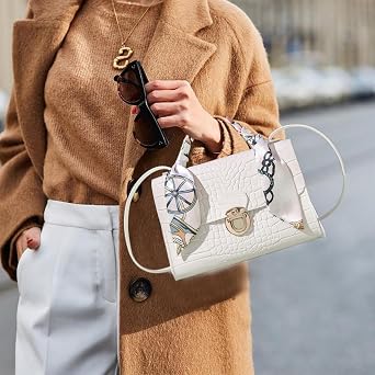 Cxiskyu Crossbody Process Women - PU Leather Shoulder Bag with Handle, Adjustable Strap | Square Messenger Handbag, Trendy Small Satchel for Shopping, Traveling, Party, Casual, Everyday Fashion Axle