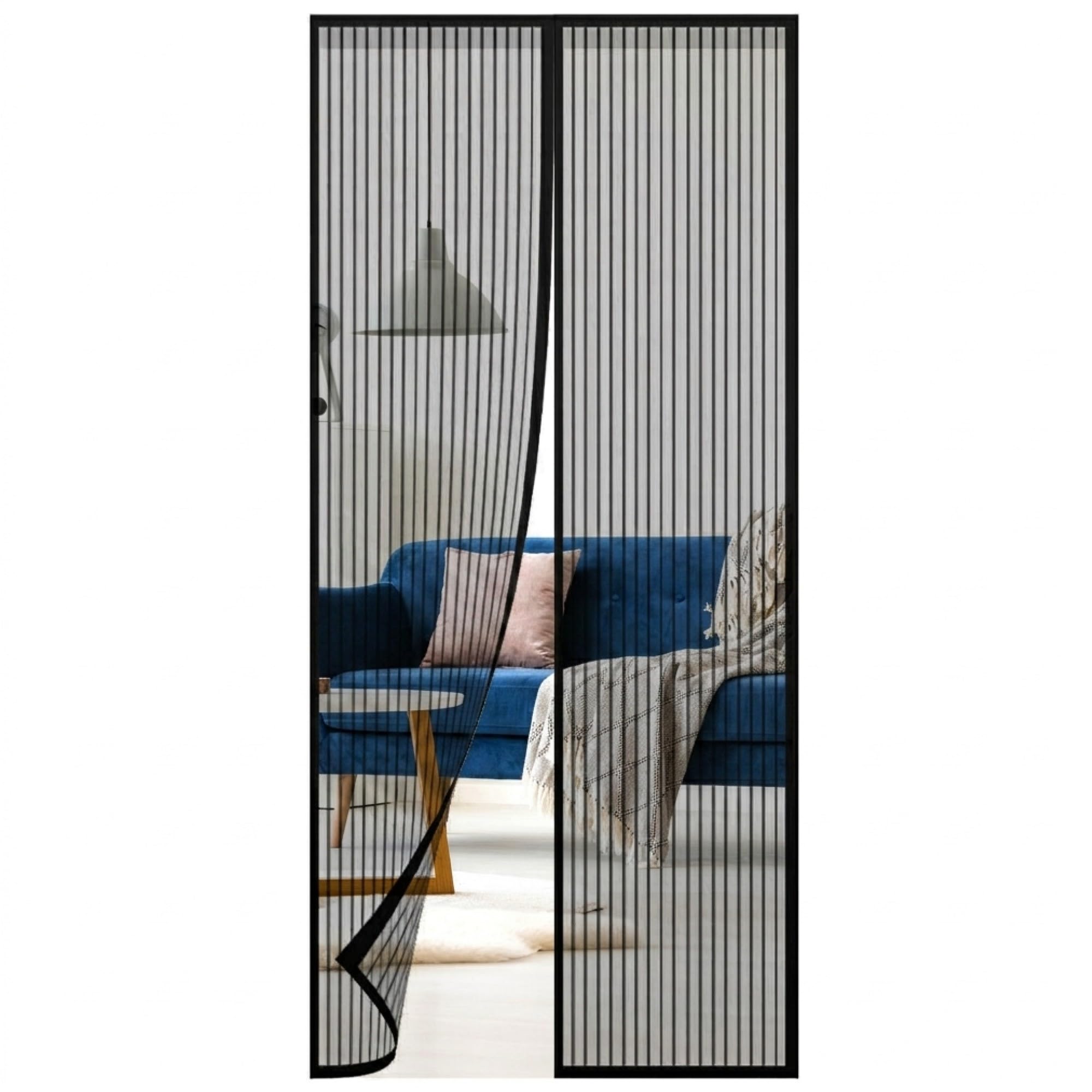 Magnetic Fly Screen Magic Mosquito Door Mesh Curtain Heavy Duty Bug mesh Curtain Insect Net Window Screen Insect Protection Door no Gap, Keep Bugs Out 90 x 210cm