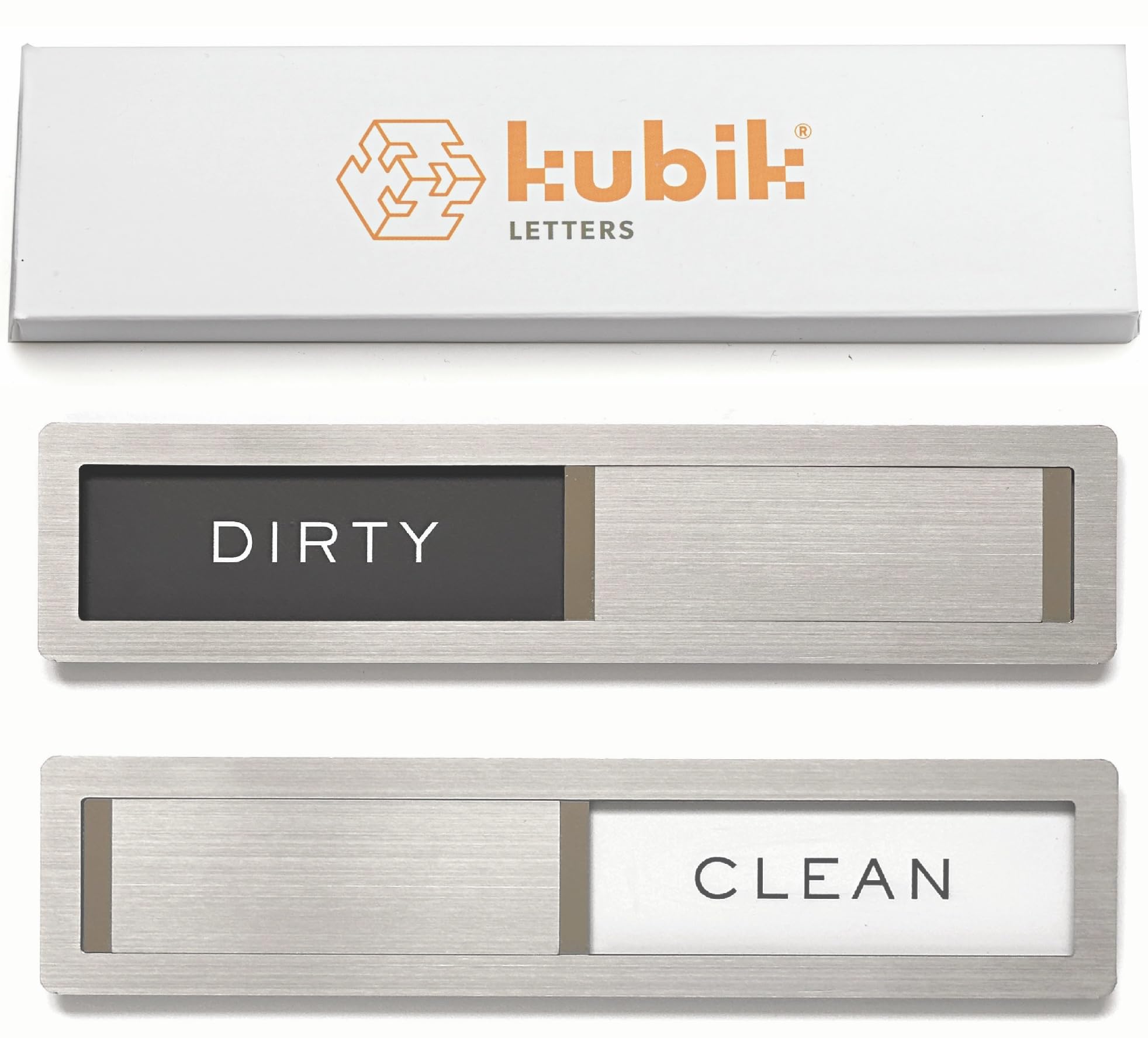 Kubik Letters Clean Dirty Magnet for Dishwasher Sign