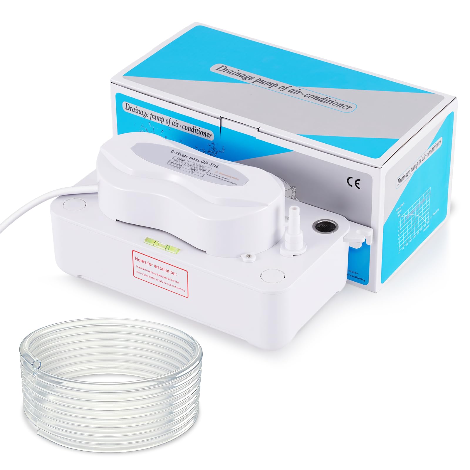 BAOSHISHAN Bomba de drenaje de aire acondicionado Bomba de drenaje de condensados 360L/h para máquinas de armarios Menos de 30 kilovatios/Heladoras/Deshumidificadores/Refrigeradores