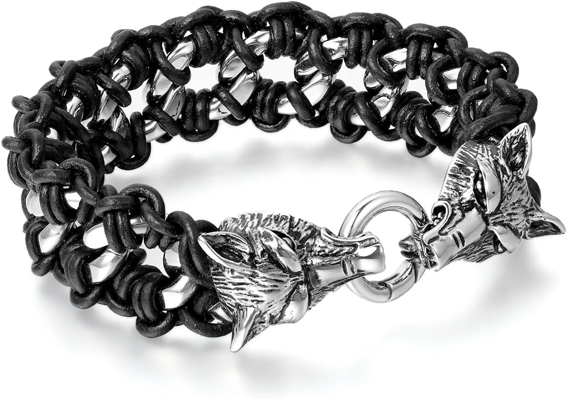 JewelryWe Sieradenarmband voor heren, handgemaakt, gevlochten