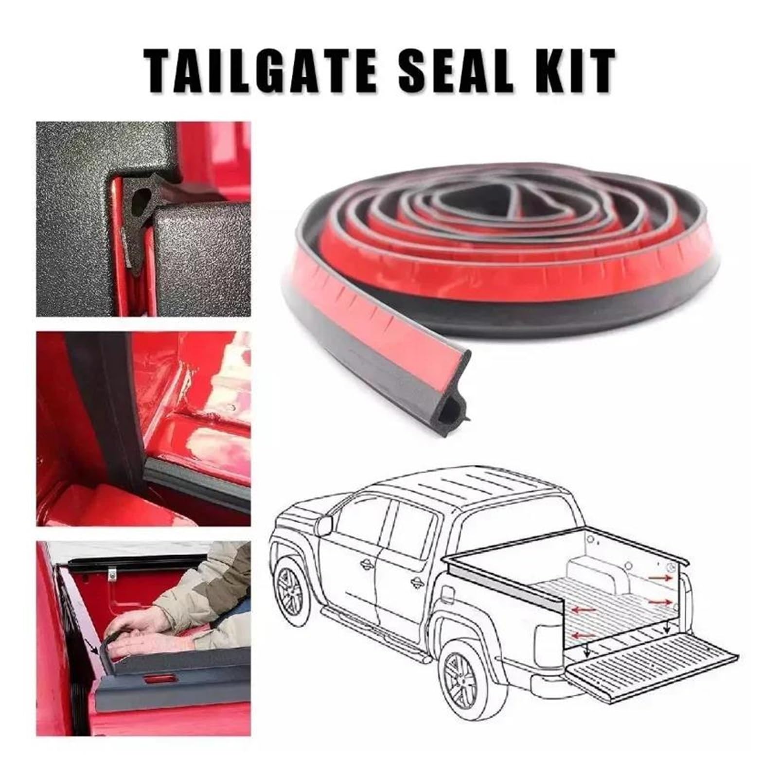 Striscia Protettiva In Gomma Tipo P Da 5 M Guarnizione Portiera Auto | Materiale: guarnizione universale in PVC per protezione dagli agenti atmosferici per camioncino