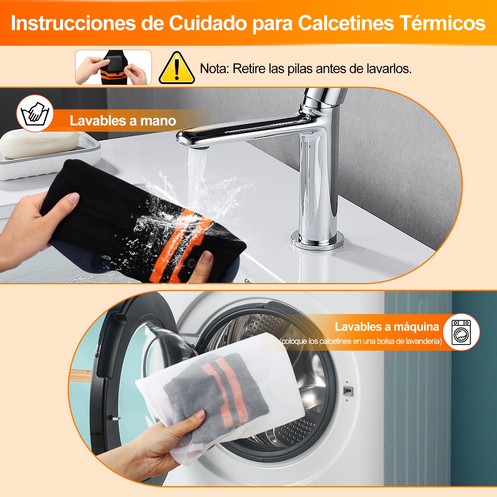 Calcetines Calefactables para Hombre y Mujer, Calcetines Calefactables Recargables con 4 Niveles de Calefacción, Calcetines Eléctricos de 5000mAh para Esquiar, Hacer Senderismo, Acampar