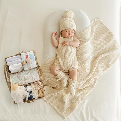 Miniatura 8 de Organizador de pañales, cesta de almacenamiento de ratán de mano para artículos esenciales del bebé, organizador de cambiador de bebé, asistente