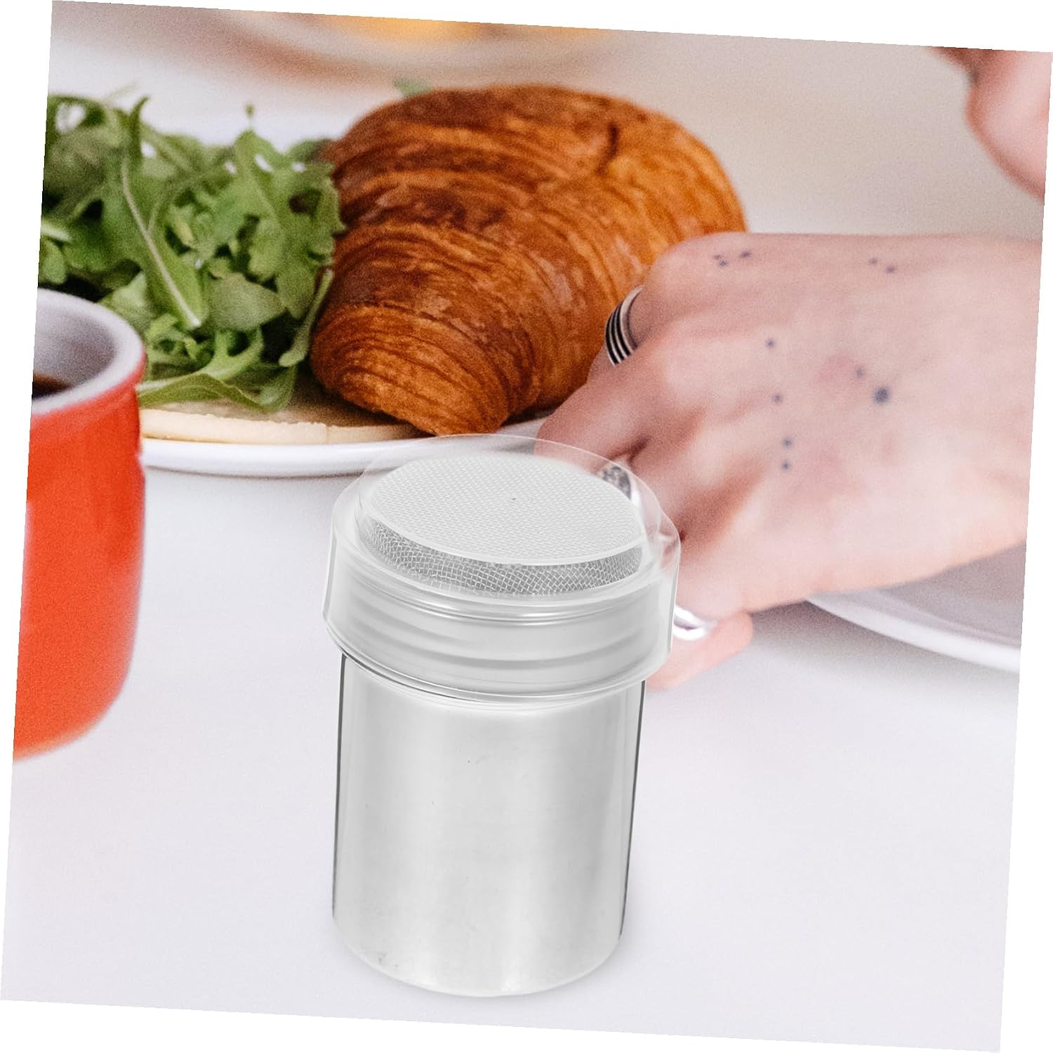 3 Piece Stainless Steel Sugar Shaker Set with Tight Seal Lid