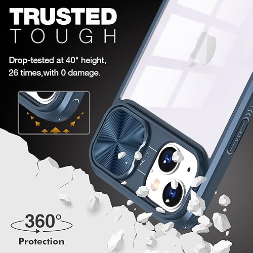 Miniatura 2 de VeJerKK Funda para iPhone 11 con diseño de cubierta deslizante para cámara, parachoques de policarbonato duro antideslizante, panel trasero