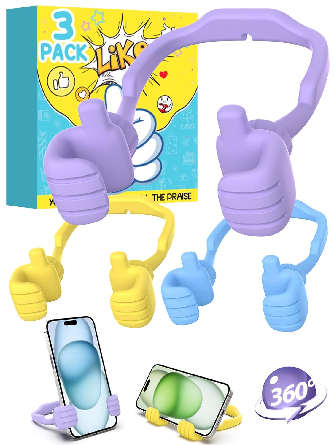 Easter Gifts for Kids Teens Girls Boys Gifts for Men Women Thumbs Up Lazy Cellphone Holder for Desk