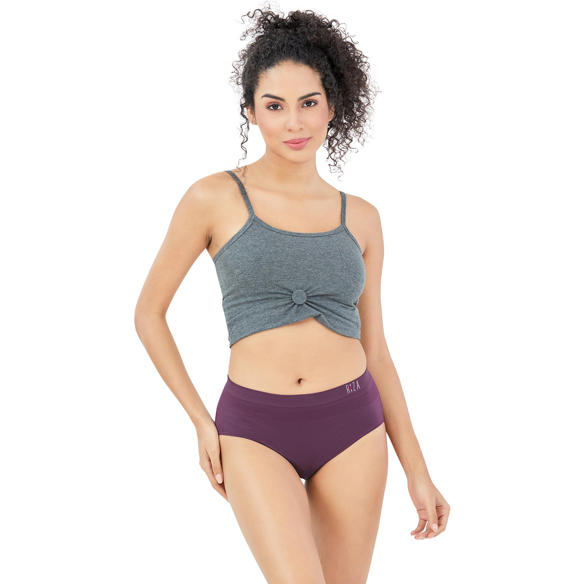 trylo Riza Women's Elastane Fabric Seamless Soft and Smooth Inner Waistband Softglam Full Brief Pack of-1 (Assorted Colours May Vary)-picture-42
