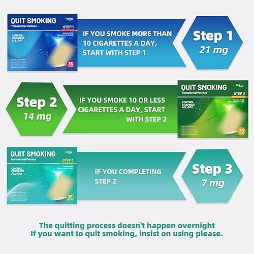 Miniatura 6 de Parches de nicotina para dejar de fumar Paso 3, 7 mg de ayudas para dejar de fumar entregadas durante 24 horas Parche transdérmico de nicotina 30