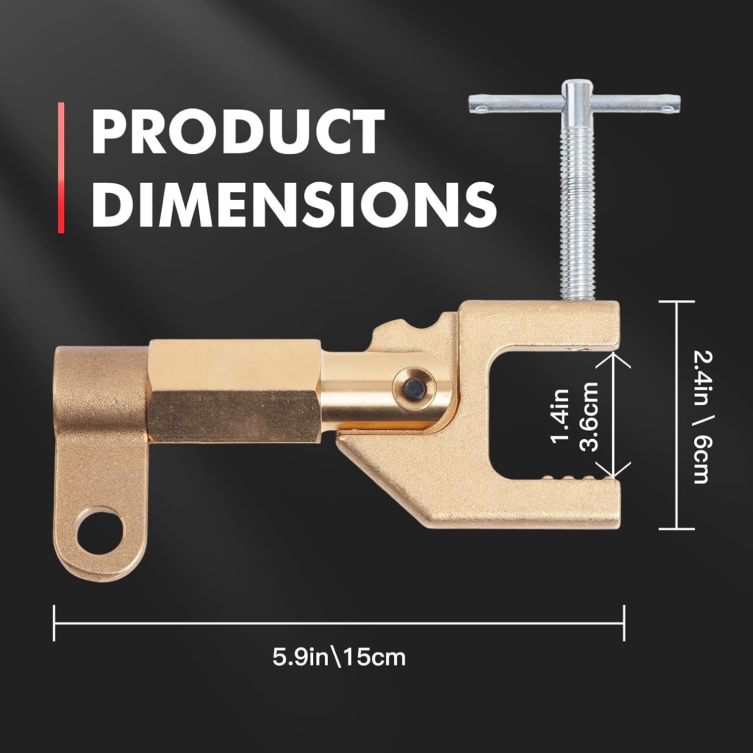 Welding Ground Clamp 600A Brass Ground Welding Earth Clamp, Portable Earth Ground Copper Grip for Welding Fixed