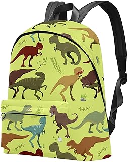 Zaini per donna Uomo Borsa da viaggio Zaino Green Dinosaur Fury. Zaino College