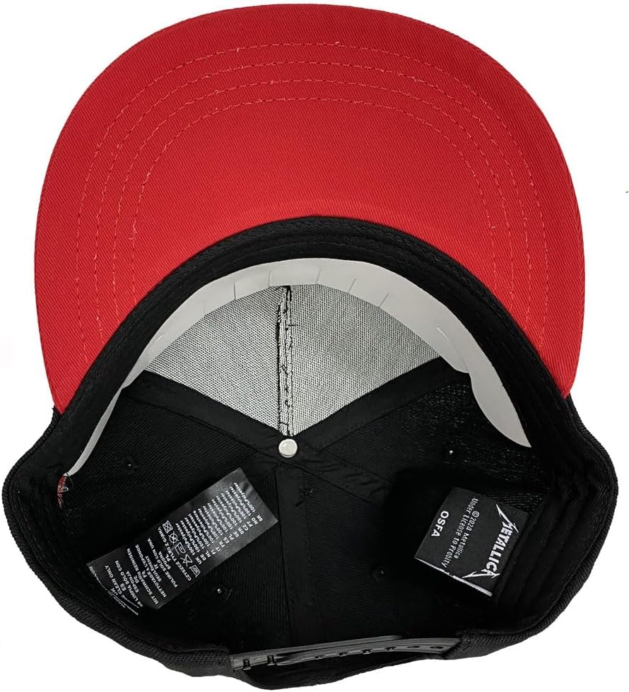 Metallica The Shortest Straw Red Eyes Snapback Baseball Cap Size One Size
