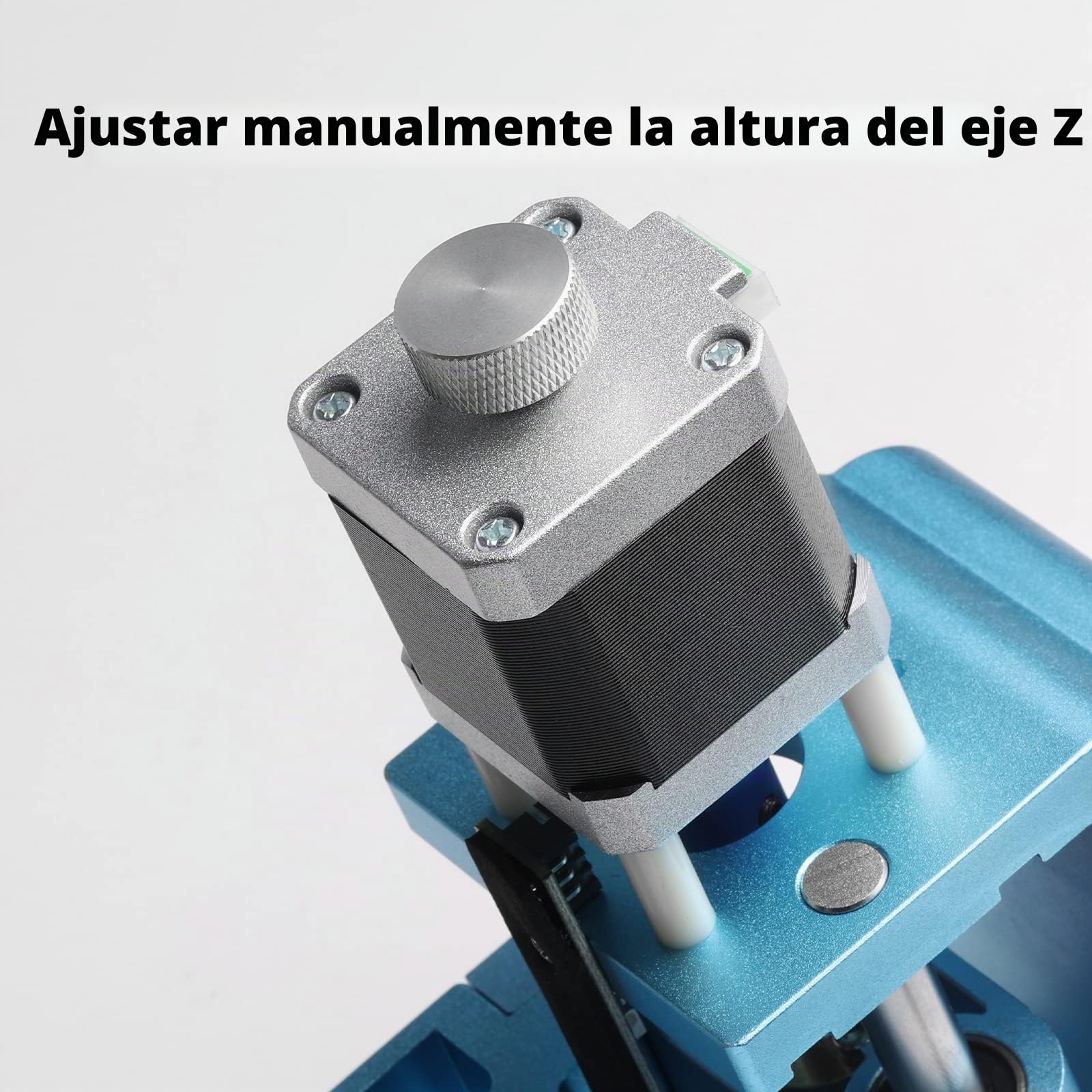 Genmitsu Ensamblaje de eje Z de aluminio V2, con montaje de motor de husillo para eje 775 y 300-500 W, soporte de eje de 43 mm y 52 mm de diámetro para máquina CNC 3018-PRO
