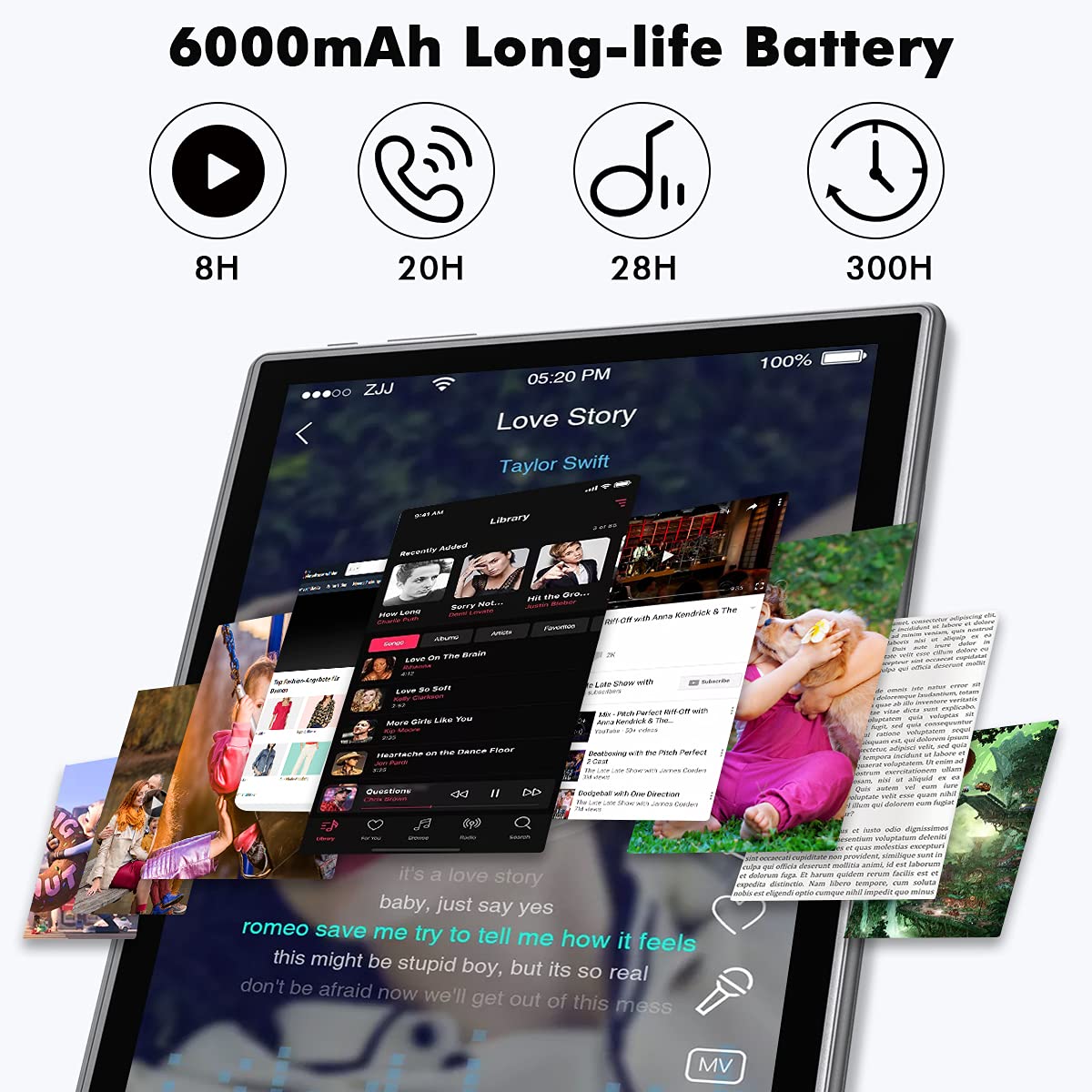 Tablet 10 Pollici Tablet con Sim Slot 4G LTE Tablet con Tastiera Penna e Mouse Tablet PC Android 13 Tablet in offerta 64GB ROM 512GB TF Octa-Core 1080PFHD 6000mAh 13 MP Bluetooth WiFi GPS OTG-Grigio