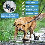 Vivifying Waterproof Dog Leash, 6FT Durable PVC Training Lead with Padded Handle Great for Small Medium Large Dogs Training, Walking, Beach and Yard (Black)