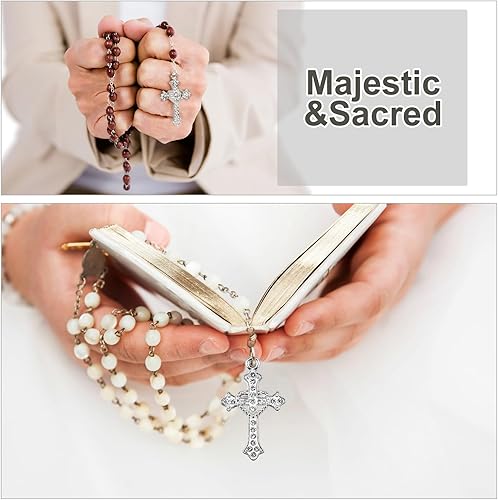 Miniatura 6 de Dijes de cruz de Virgen María, 40 piezas de dijes de Virgencita, colgantes religiosos de Virgen de Guadalupe, dijes de Nuestra Señora de Guadalupe,