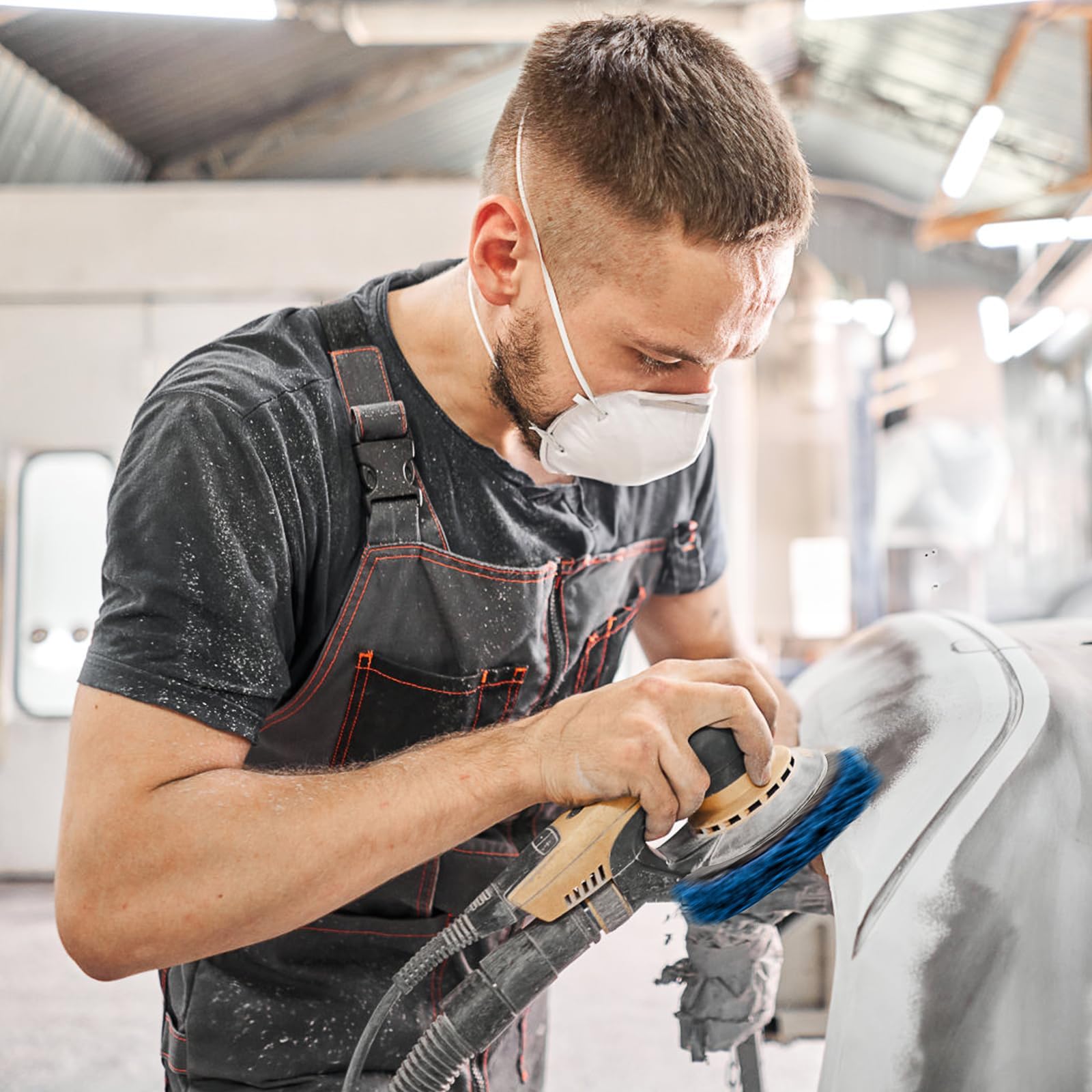 12 Stück Streifenscheiben für Winkelschleifer, 115mm Hochleistungs und Bruchsichere Reinigungsscheibe, Lackentferner Schleifräder für Metall, Holz, Beton, Kunststoff