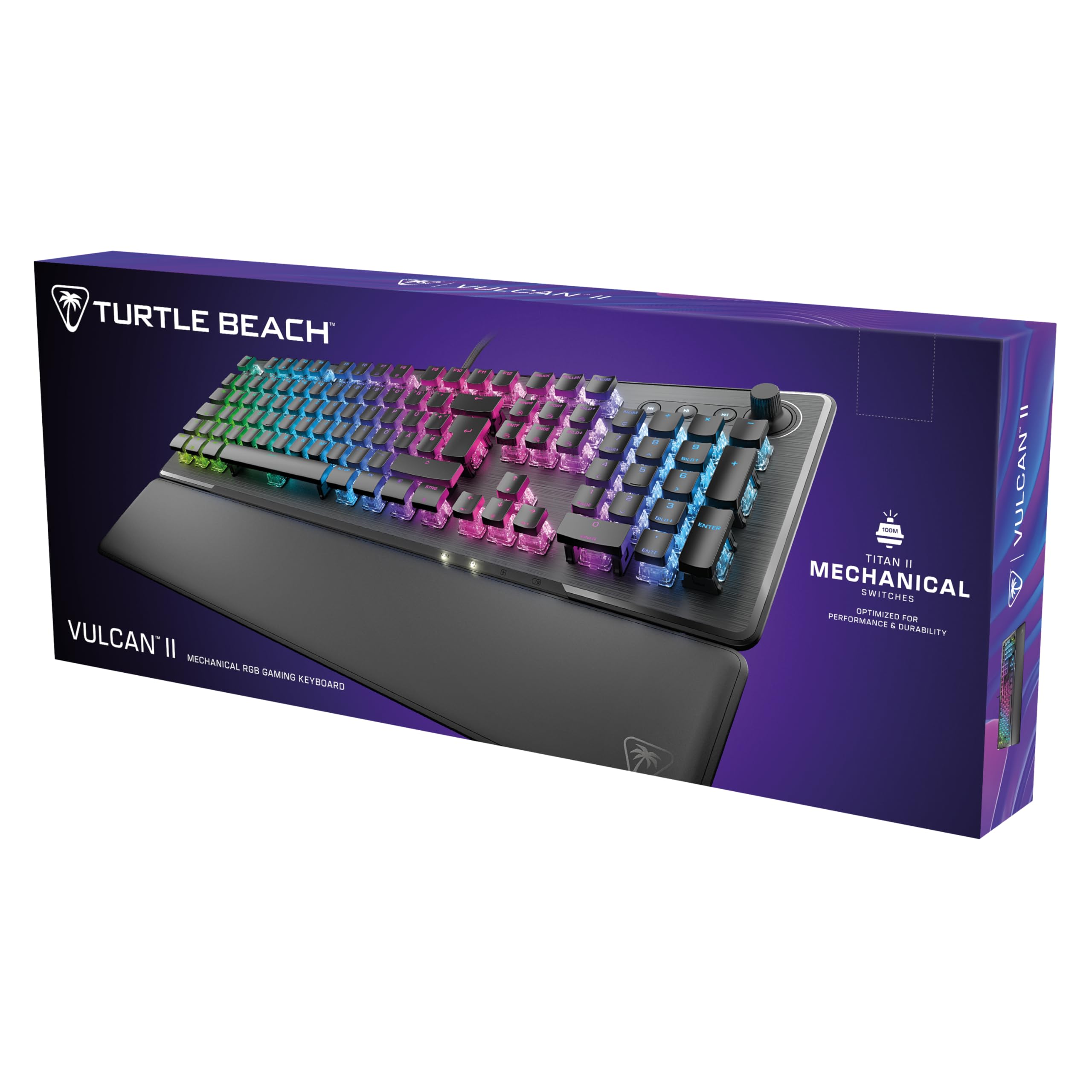 Turtle Beach Vulcan II Mechanische PC Gaming-Tastatur Tactile Titan II Schalter DE Layout