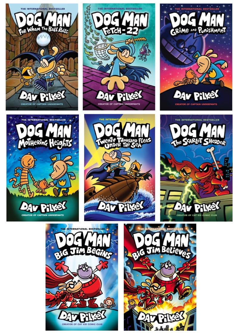 Dog Man 7 Books Set (#7- #13): Author: Dav Pilkey, Illustrator