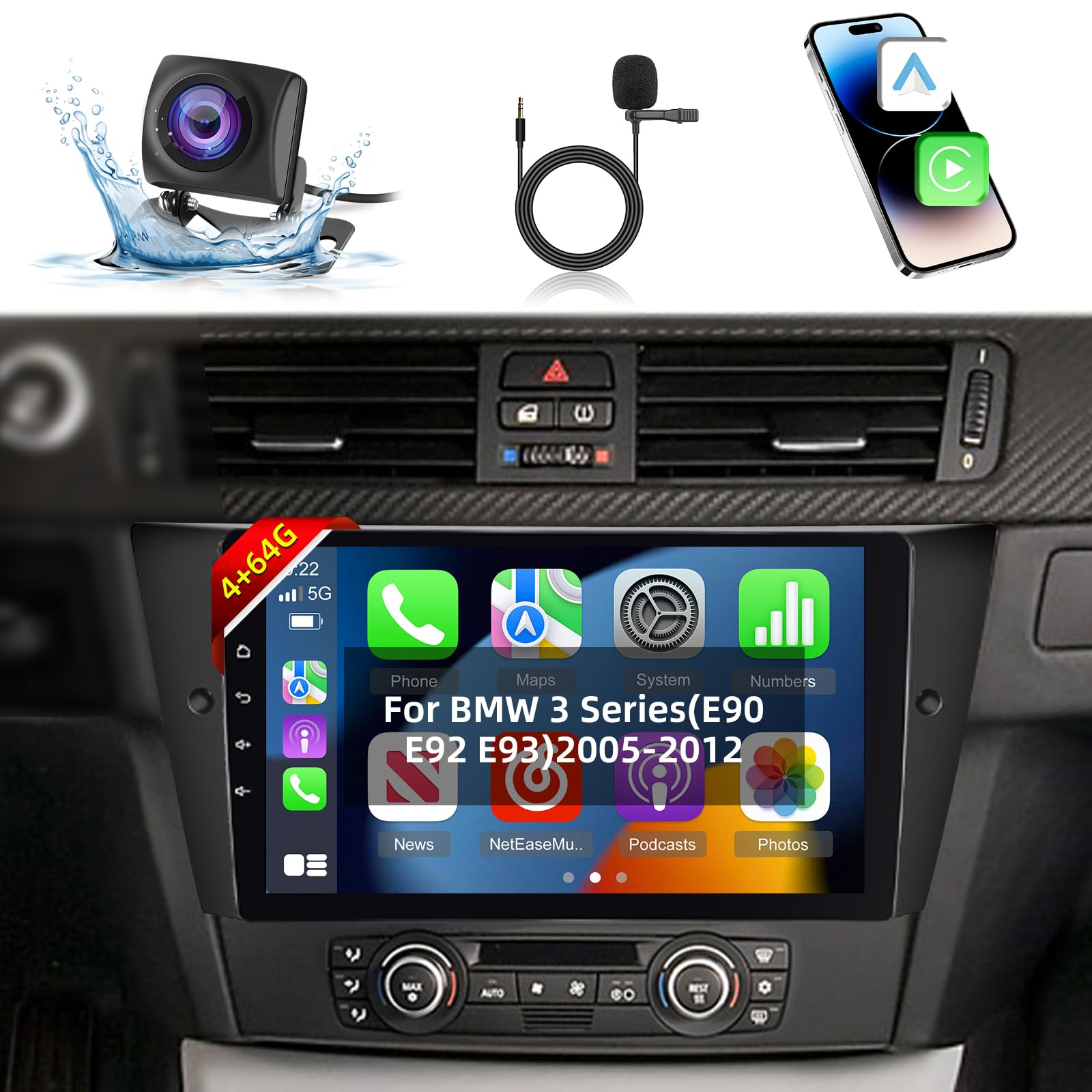 カーオーディオ BMW E92 335i Amazon.com: Car Radio for BMW 3 Series 328i 335i 325i E90