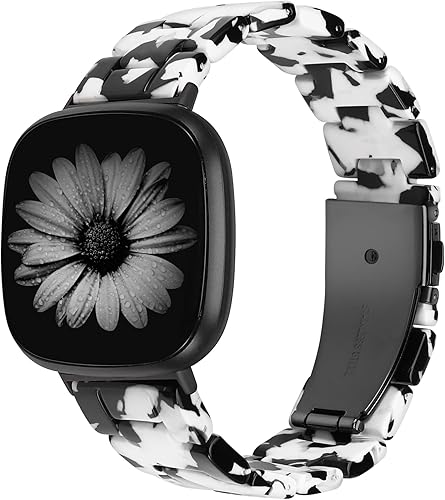 Wearlizer Correa de resina compatible con bandas Fitbit Sense y Versa, correa ligera de moda para mujeres y hombres