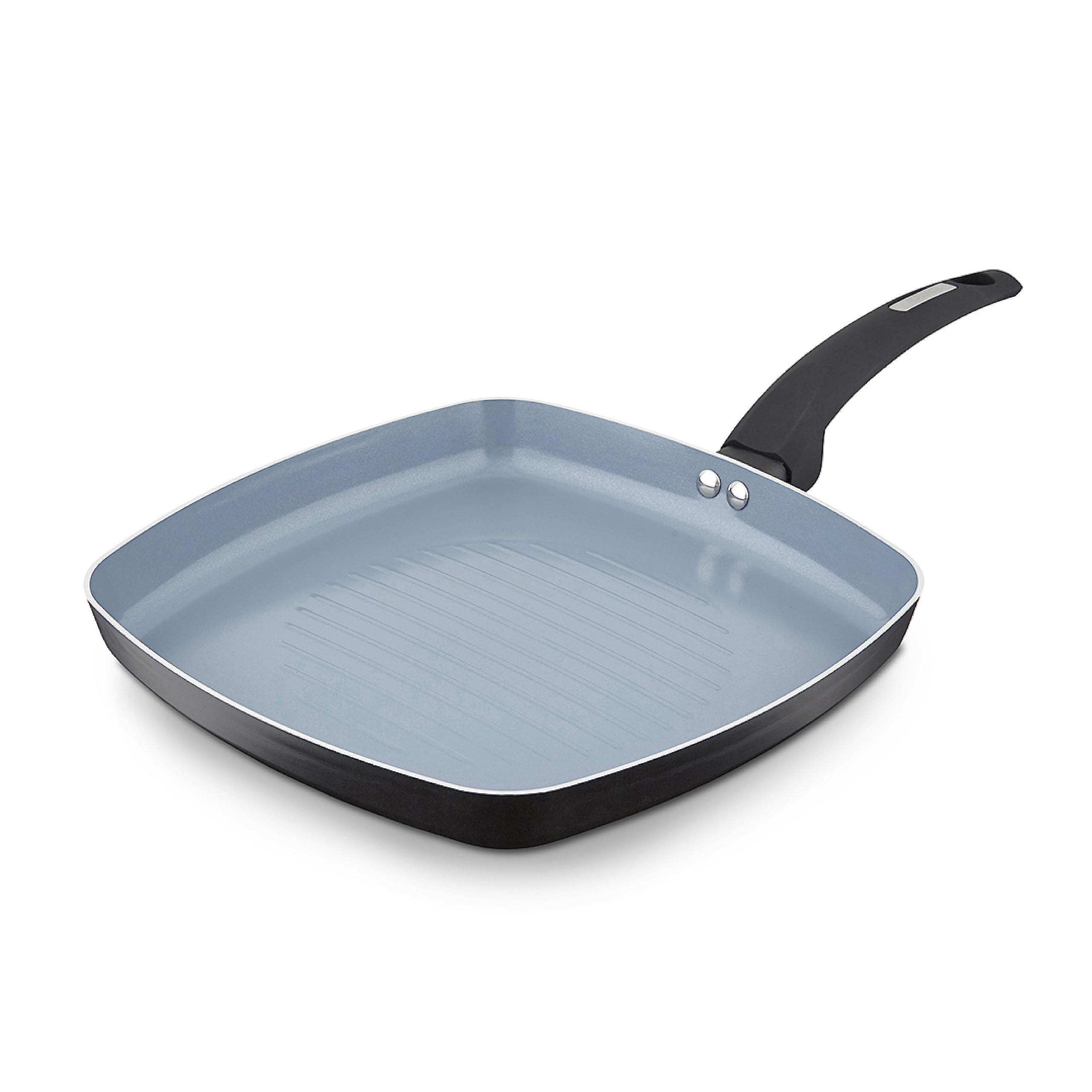 Tower Cerasure Grill Pan, 28cm Non-Stick, Induction Compatible, Graphite in Black | Size: A