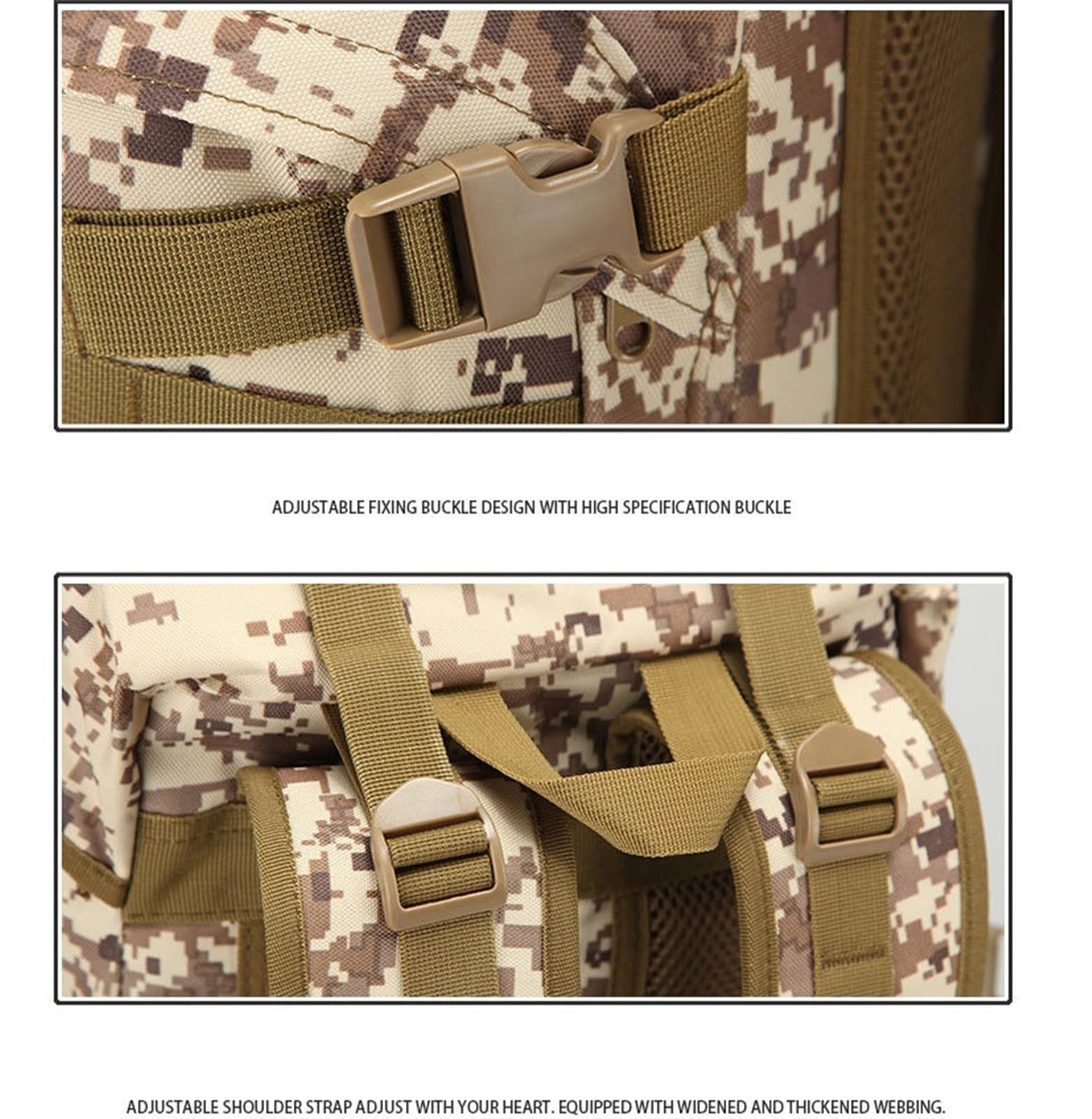 Plecak Turystyczny Plecak Trekkingowy Plecak Turystyczny Kempingowy Kamuflaż Męski Plecak Turystyczny Torba Oxford Cloth Backpack Torba Alpinistyczna