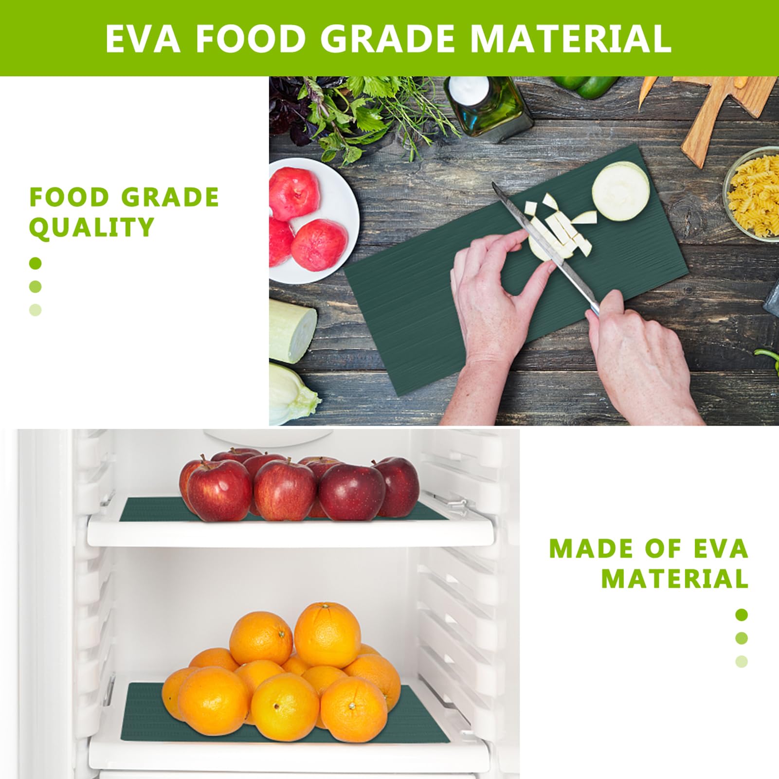 Cooyes Revêtement D'étagère Pour Armoires De Cuisine – Revêtement De Tiroir Imperméable Non Adhésif – Matériau EVA Durable Facile à Découper – Papier D'étagère Pour Réfrigérateur, Placard, Commode