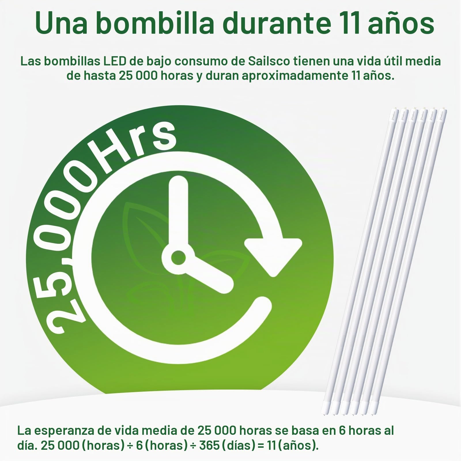 Tubo LED 120cm T8 G13-15W,4000K,2800 lúmenes,material PC,alto rendimiento lumínico,incl.arrancador,ideal para oficinas,supermercados,almacenes,paquete de 6 unidades