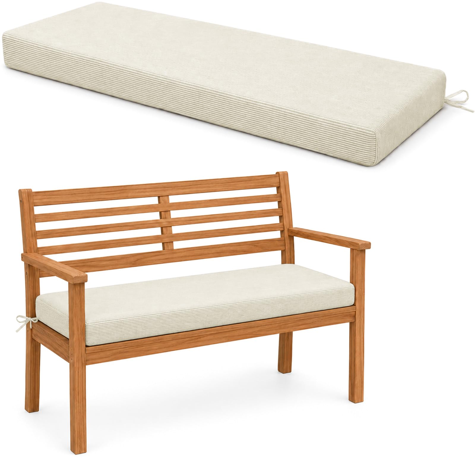 Corduroy Bench Cushion – 2/3/4 seater Garden Bench Cushion Indoor/Outdoor