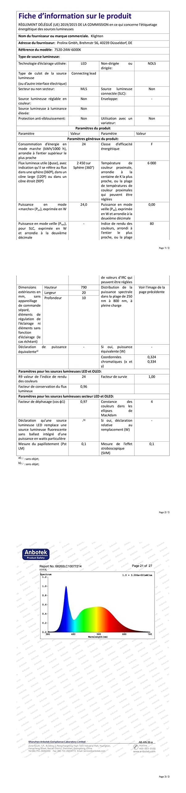Klighten LED Spiegelleuchte 24W Bilderleuchte 180° Einstellbar Badlampe Wandbeleuchtung Wasserdicht IP44 Kaltes Weiß 5500K, Schwarz