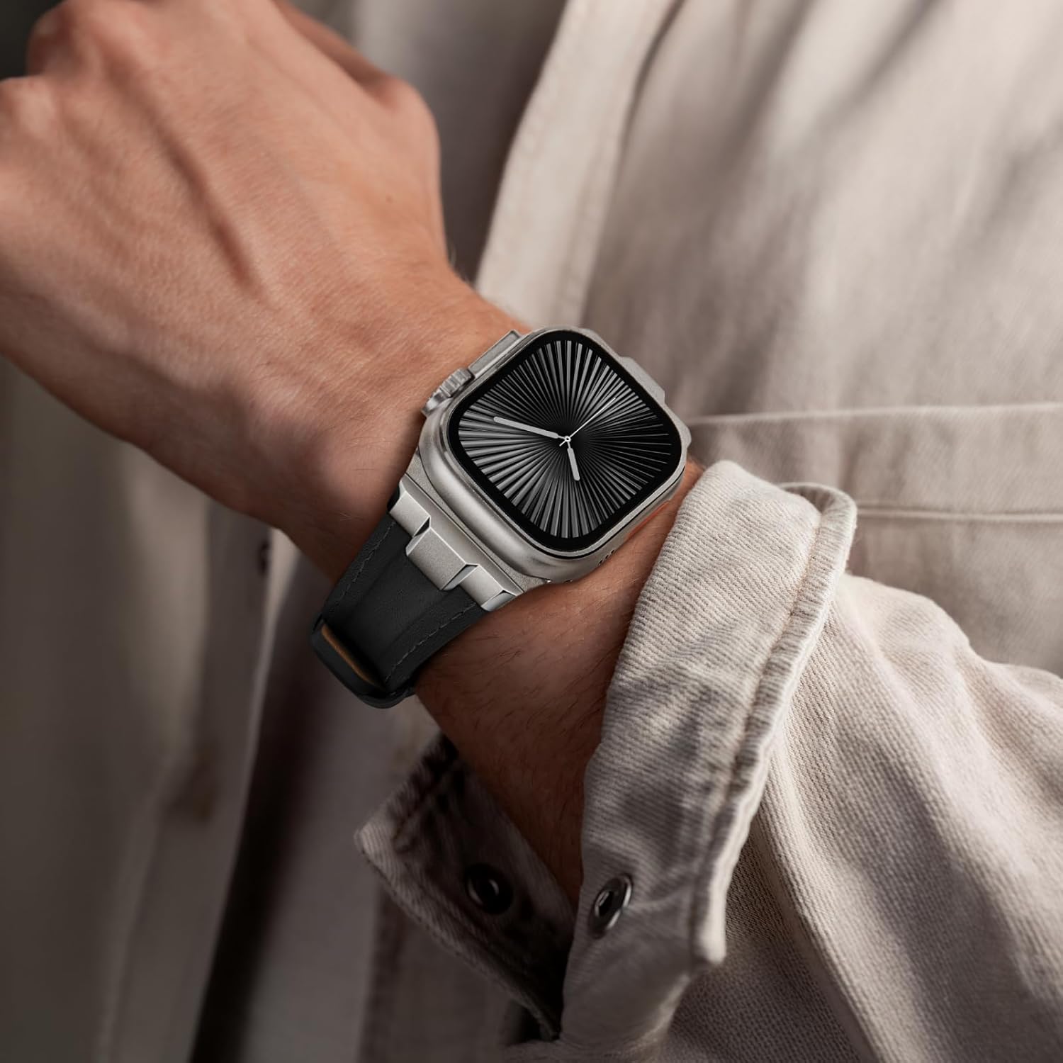 Suitisbest Leather Band Compatible for Apple Watch Ultra Band 49mm 46mm 45mm 44mm 42mm 41mm 40mm, Genuine Leather Replacement Strap for iWatch series 11 10 9 8 7 6 5 4 3 2 1, SE 3 2 1, Ultra 3 2 1 - Image 7