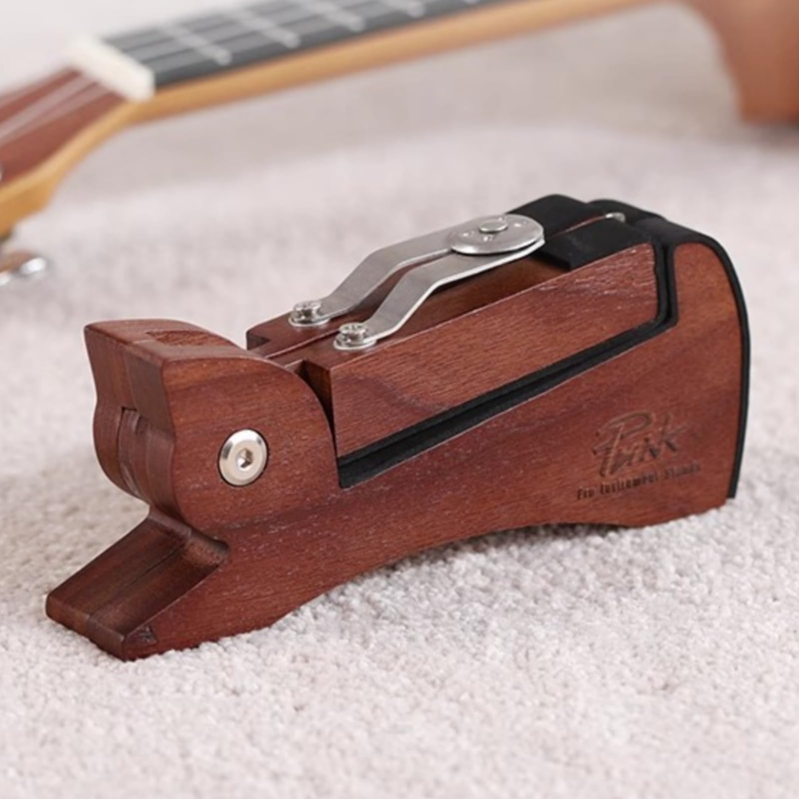 Soporte Ukelele Acolchado Negro Soporte Violín Acabado Oscuro Accesorio Musical