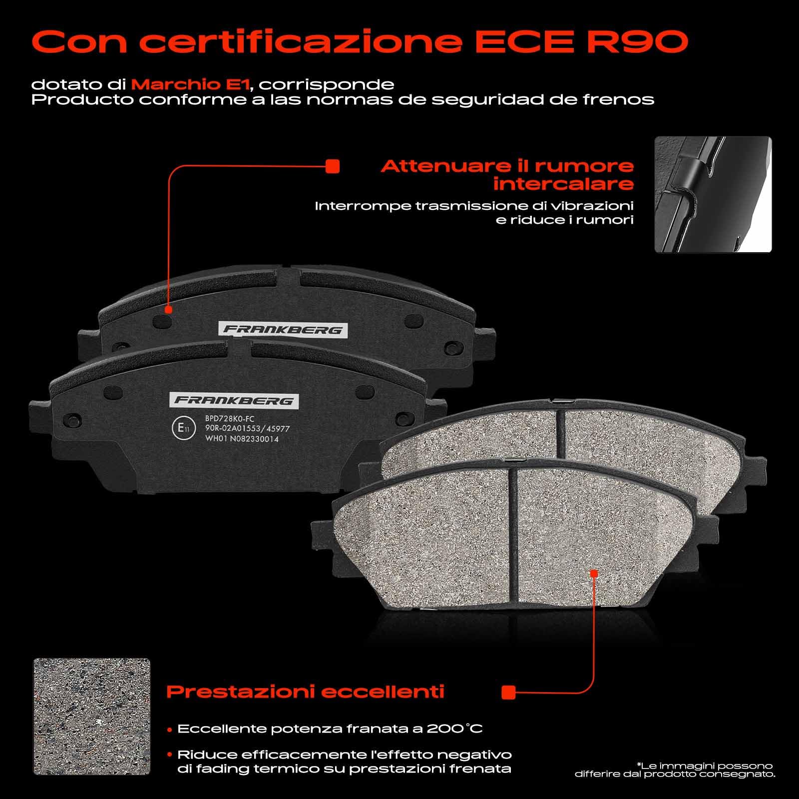 Frankberg 1 set freni incl. 2 dischi freno + 4 pastiglie freno anteriori | BJT233251A, B45G33251A; Compatibile con: 3° Battaglione di Fanteria, CX-3 DK, 3 Salone BM BN
