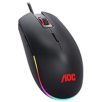 AOC GM500 Mouse da gioco - 5.000 DPI - Interruttori Omron - Effetti RGB regolabili