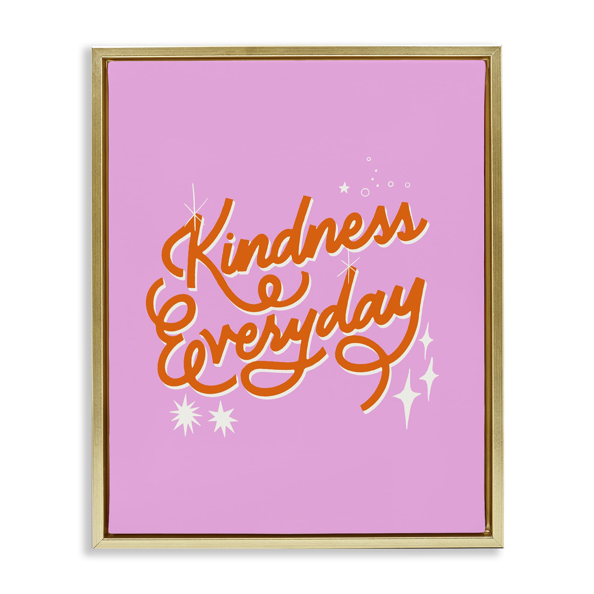 'Cursive Kindness Everyday'| Floating Frame Canvas Art