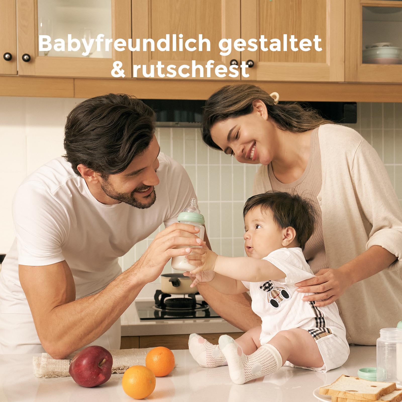 Momcozy Natürliche Baby Bottle Muttermilch Bewahrung, 330ml Breitmaul-Muttermilch-Aufbewahrungsflasche für Kühlschrank & Momcozy Muttermilch-Kühler, BPA-freie Milchsammelflaschen, Stillhilfe, 4er Pack