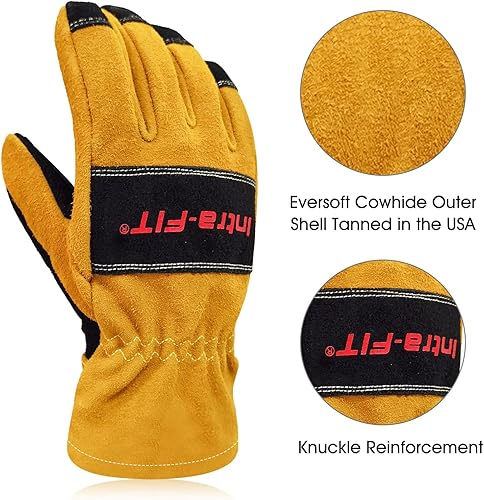 Miniatura 2 de NFPA 1971 Structural Firefighter Glove, 3D Curved Design, Heat and Flame Resistant, Water Resistance