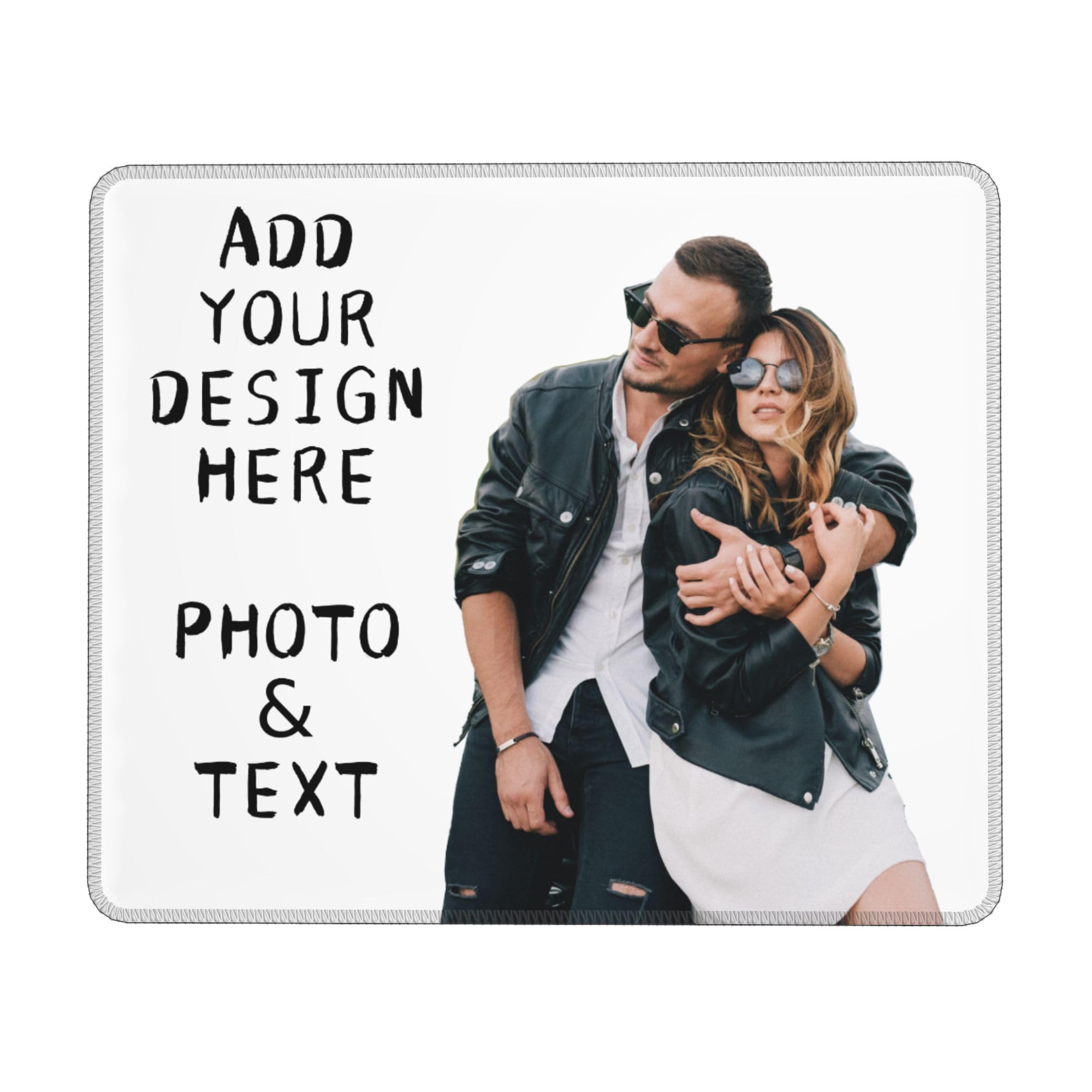 ANSTING Custom Mouse Pad with Photo Text Personalized Picture Logo Non-Slip Game Computer Desk Mat Customized Office Supplies (1 Photo, 7.9in x 9.5in)