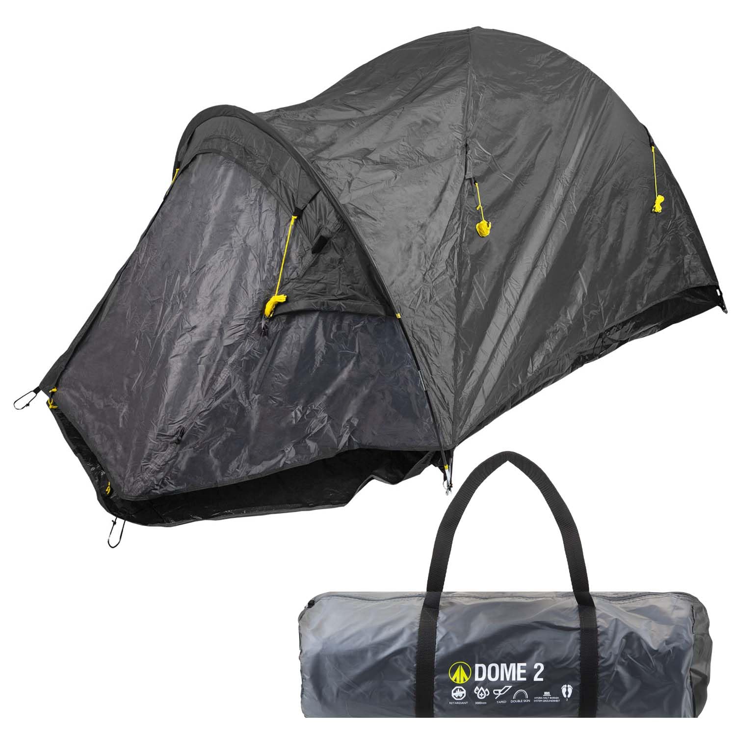 VFM e-Store - Eiger Trekker Pop Up Tent - 1, 2, 4 Man Tent Waterproof, Lightweight & Durable Camping Shelter With Carry Bag - Perfect for Outdoor Adventures In Grey
